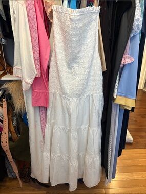 dRA Strapless Smocked Maxi Dress